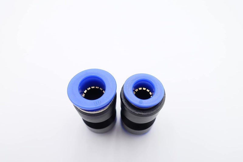 IVLPHA Push to Connect Fitting 10mm Tube OD x 8mm Tube OD Reducer, Pneumatic Air Water Straight Union Two Way Connector/Coupler (Pack of 5) - Image 2